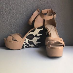 Jessica Simpson Leopard Wedges